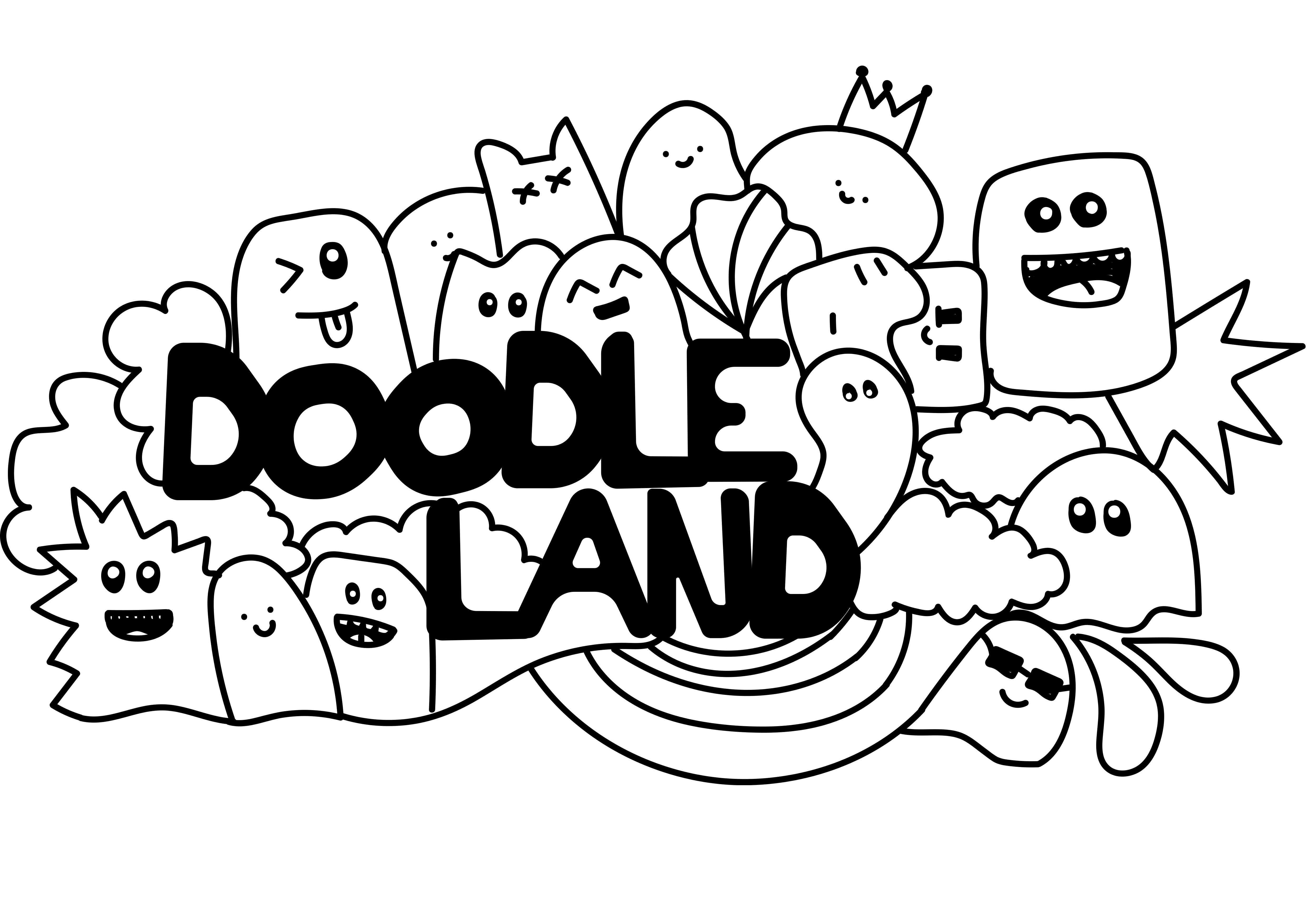 logo doodle land
