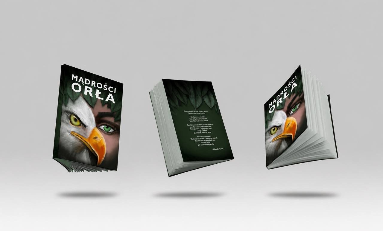 Mockup książki Mądrości Orła