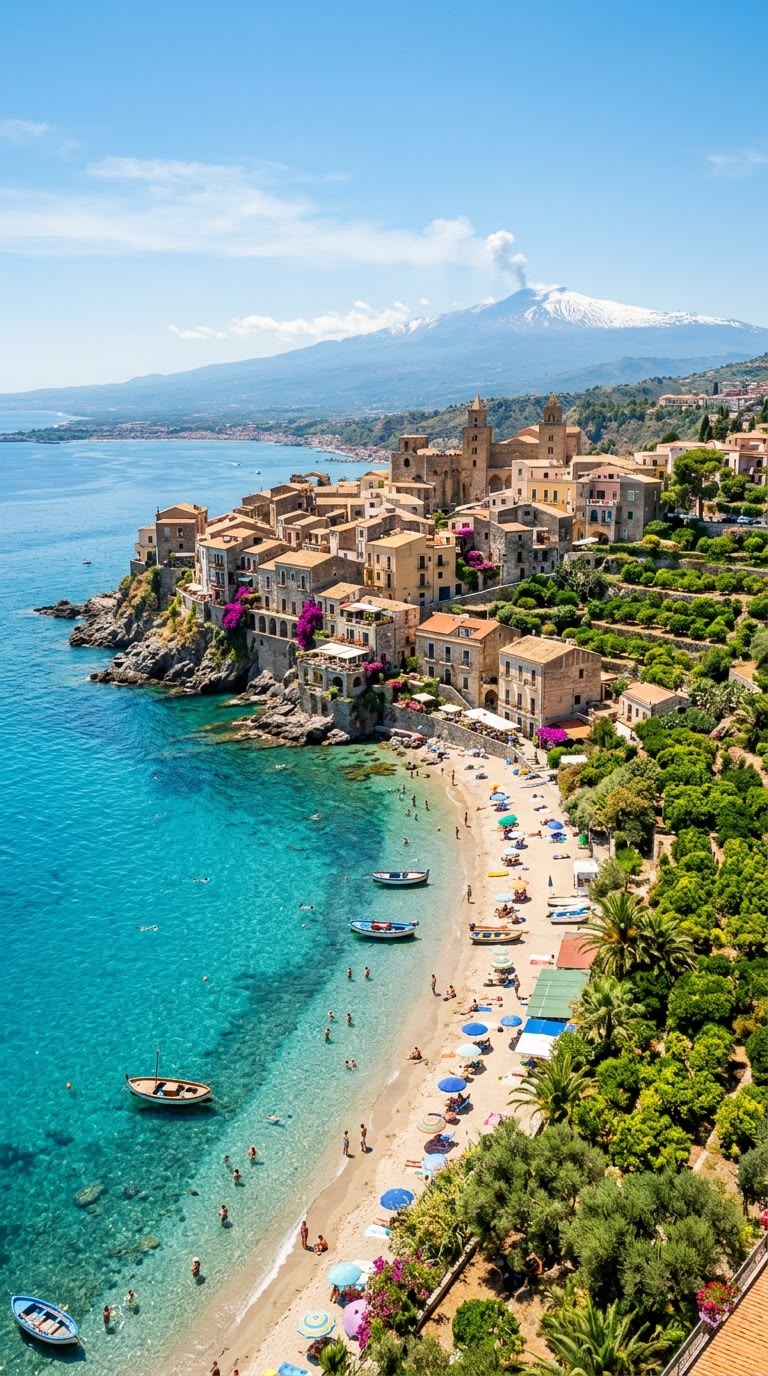 Coastal town near Etna, Catania