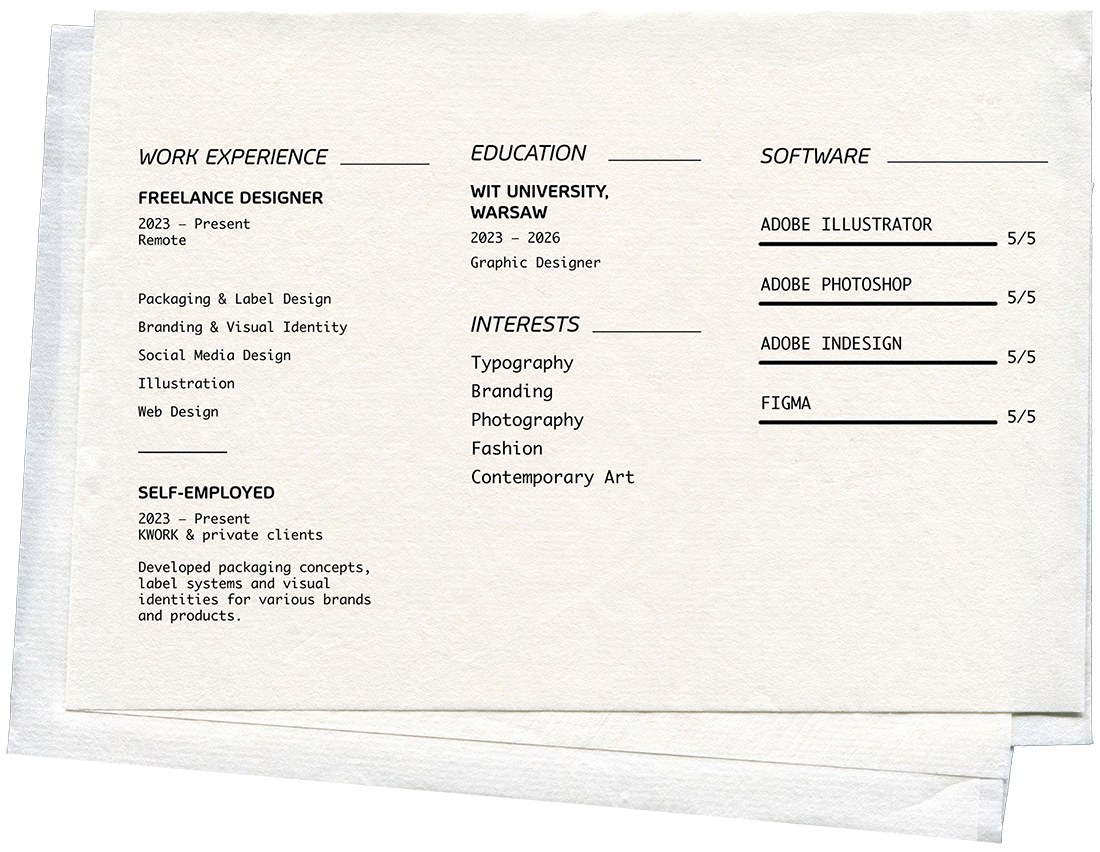 Experience and education