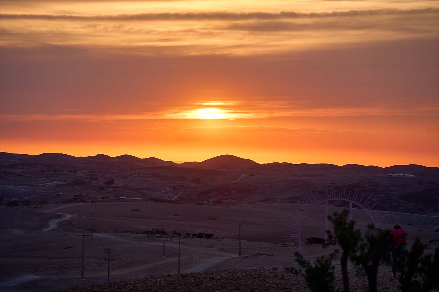 sunset at the desert